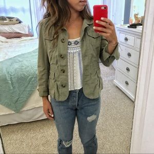 olive green utility jacket